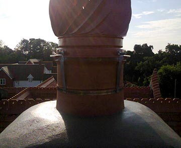 Another chimney cowl installed for a happy customer . . .
